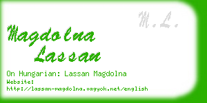 magdolna lassan business card